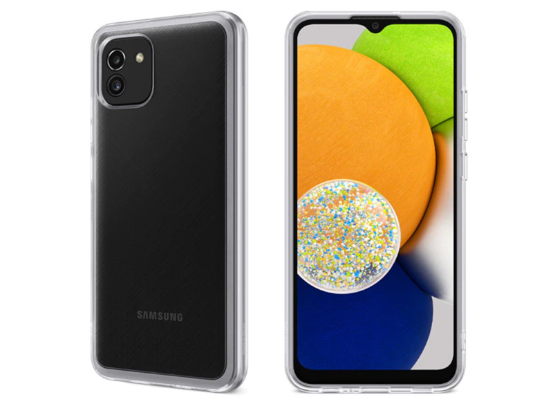 Newface Samsung Galaxy A03 Kılıf Lüx Şeffaf Silikon