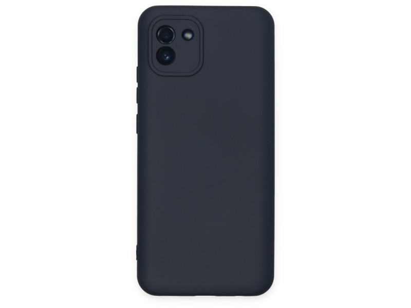 Newface Samsung Galaxy A03 Kılıf Nano içi Kadife Silikon - Lacivert