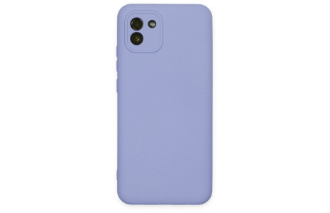 Newface Samsung Galaxy A03 Kılıf Nano içi Kadife Silikon - Lila