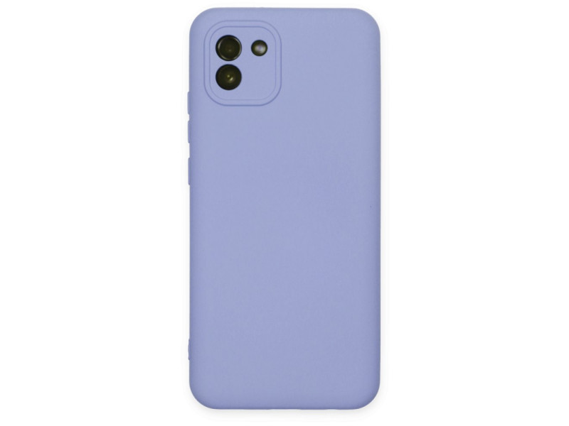 Newface Samsung Galaxy A03 Kılıf Nano içi Kadife Silikon - Lila