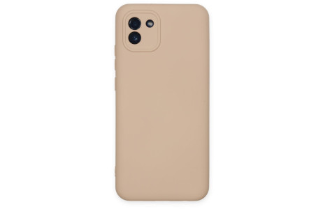 Newface Samsung Galaxy A03 Kılıf Nano içi Kadife Silikon - Pudra