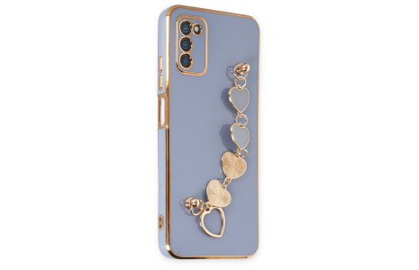 Newface Samsung Galaxy A03S Kılıf Esila Silikon - Gri