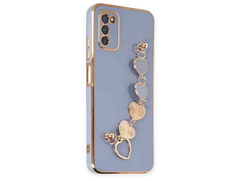 Newface Samsung Galaxy A03S Kılıf Esila Silikon - Gri