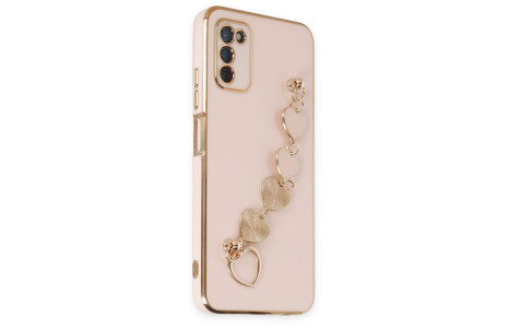 Newface Samsung Galaxy A03S Kılıf Esila Silikon - Pudra