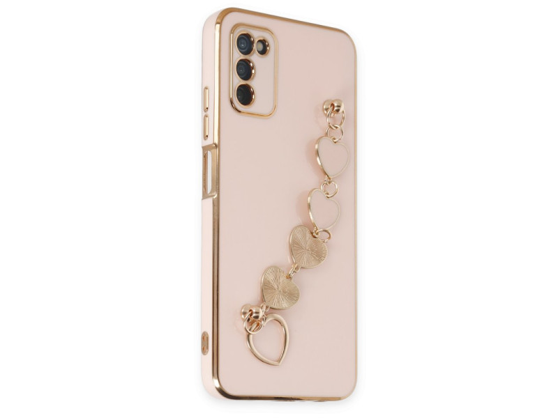 Newface Samsung Galaxy A03S Kılıf Esila Silikon - Pudra