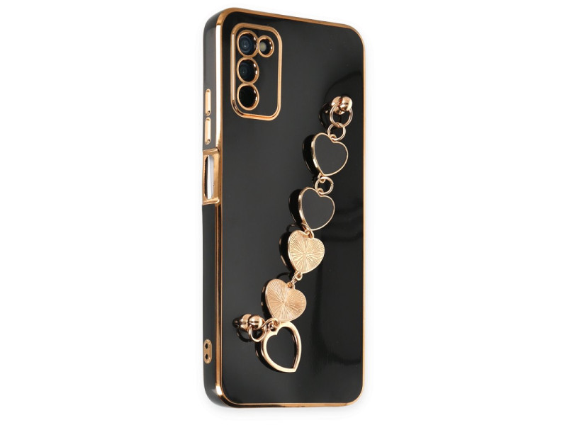 Newface Samsung Galaxy A03S Kılıf Esila Silikon - Siyah