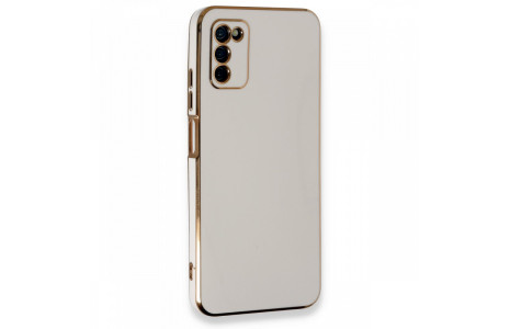 Newface Samsung Galaxy A03S Kılıf Volet Silikon - Beyaz