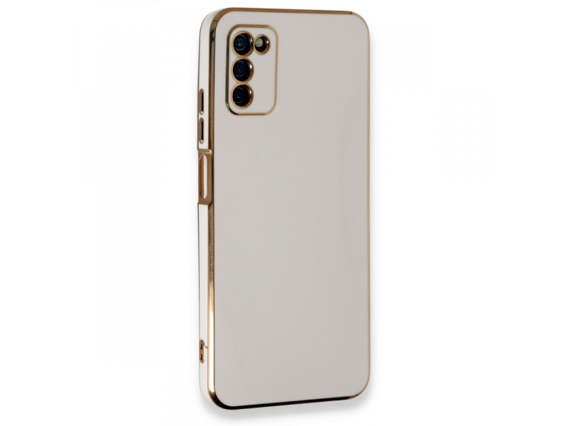 Newface Samsung Galaxy A03S Kılıf Volet Silikon - Beyaz