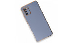 Newface Samsung Galaxy A03S Kılıf Volet Silikon - Mavi