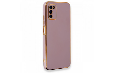 Newface Samsung Galaxy A03S Kılıf Volet Silikon - Mor