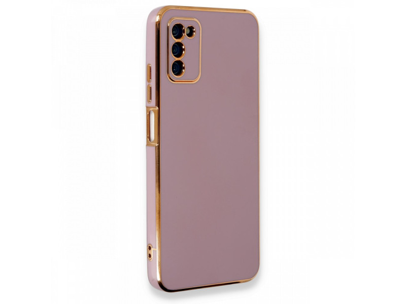 Newface Samsung Galaxy A03S Kılıf Volet Silikon - Mor