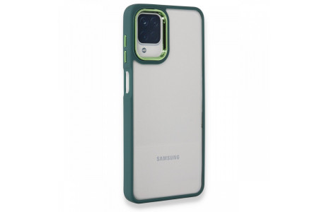 Newface Samsung Galaxy A12 Kılıf Dora Kapak - Haki Yeşil