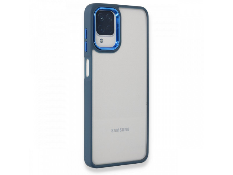 Newface Samsung Galaxy A12 Kılıf Dora Kapak - Mavi