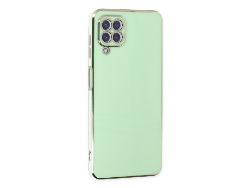 Newface Samsung Galaxy A12 Kılıf Volet Silikon - Açık Yeşil