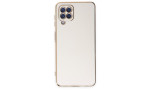 Newface Samsung Galaxy A12 Kılıf Volet Silikon - Beyaz