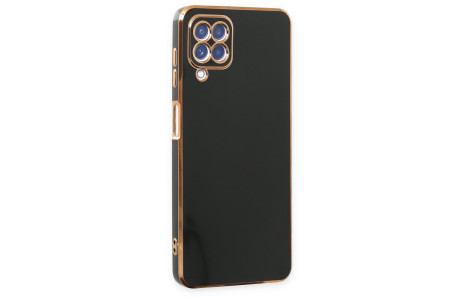 Newface Samsung Galaxy A12 Kılıf Volet Silikon - Siyah