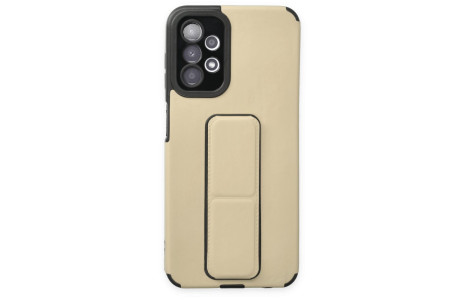 Newface Samsung Galaxy A13 4G Kılıf Mega Standlı Silikon - Gold