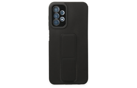 Newface Samsung Galaxy A13 4G Kılıf Mega Standlı Silikon - Siyah