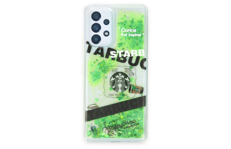 Newface Samsung Galaxy A13 4G Kılıf Starbuck Sulu Silikon - Koyu Yeşil