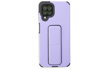 Newface Samsung Galaxy A22 Kılıf Mega Standlı Silikon - Lila
