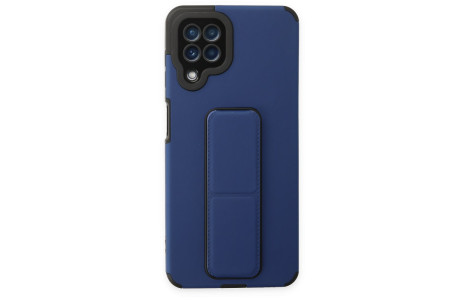 Newface Samsung Galaxy A22 Kılıf Mega Standlı Silikon - Mavi