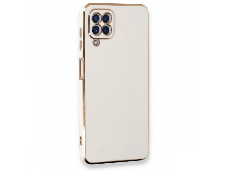 Newface Samsung Galaxy A22 Kılıf Volet Silikon - Beyaz