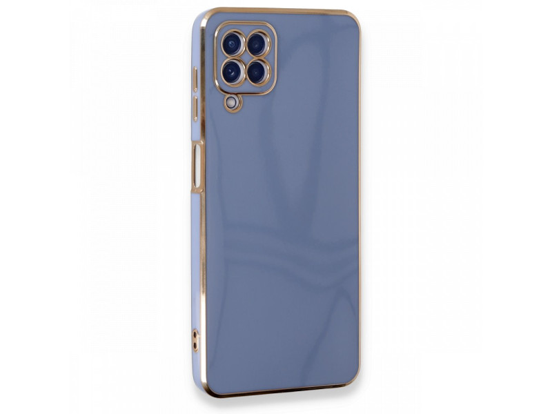 Newface Samsung Galaxy A22 Kılıf Volet Silikon - Mavi
