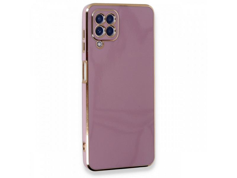 Newface Samsung Galaxy A22 Kılıf Volet Silikon - Mor