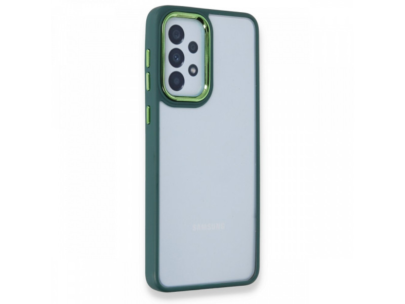 Newface Samsung Galaxy A23 4G Kılıf Dora Kapak - Haki Yeşil