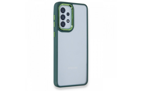 Newface Samsung Galaxy A32 Kılıf Dora Kapak - Haki Yeşil