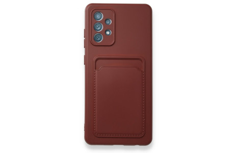 Newface Samsung Galaxy A33 5G Kılıf Kelvin Kartvizitli Silikon - Bordo