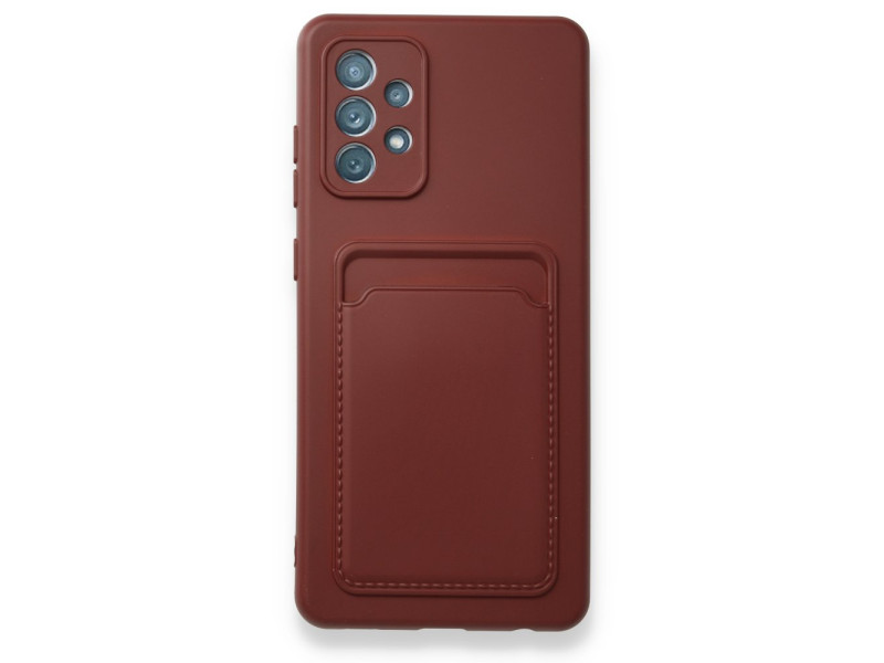 Newface Samsung Galaxy A33 5G Kılıf Kelvin Kartvizitli Silikon - Bordo