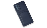 Newface Samsung Galaxy A33 5G Kılıf Kelvin Kartvizitli Silikon - Lacivert