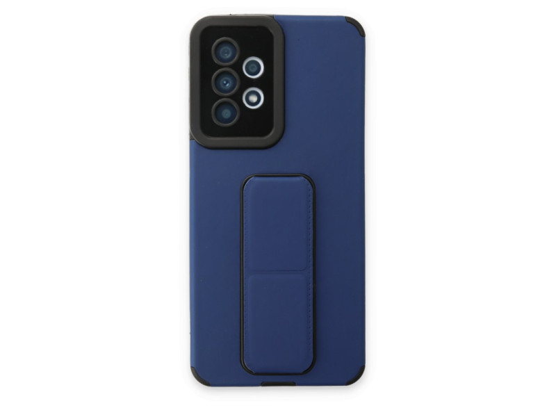 Newface Samsung Galaxy A32 Kılıf Mega Standlı Silikon - Mavi