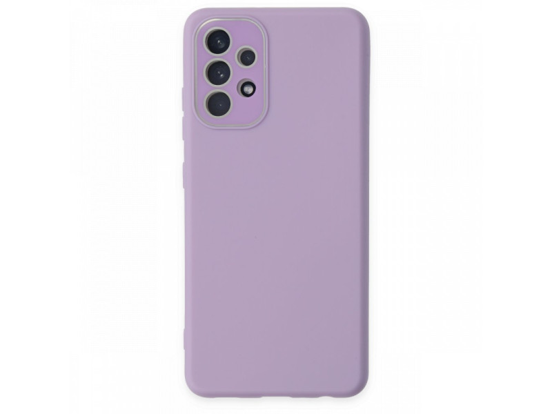 Newface Samsung Galaxy A33 5G Kılıf Lansman Glass Kapak - Lila