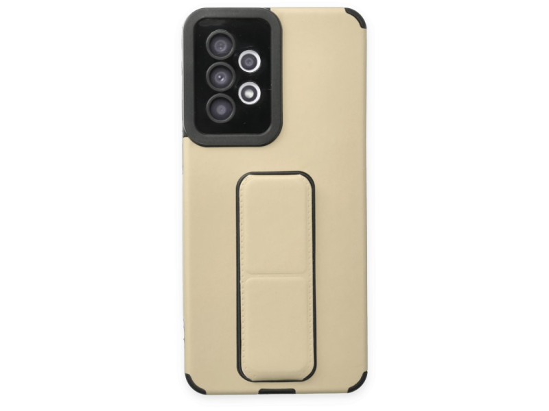 Newface Samsung Galaxy A33 5G Kılıf Mega Standlı Silikon - Gold