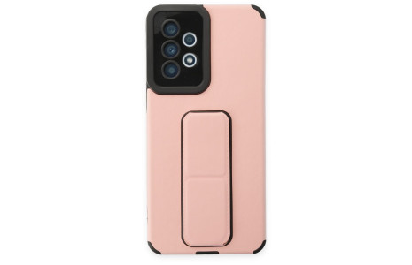 Newface Samsung Galaxy A33 5G Kılıf Mega Standlı Silikon - Pudra
