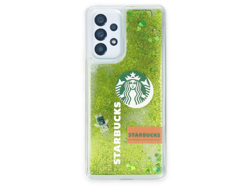 Newface Samsung Galaxy A33 5G Kılıf Starbuck Sulu Silikon - Açık Yeşil