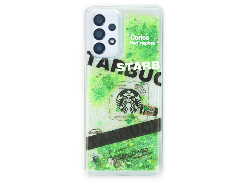 Newface Samsung Galaxy A33 5G Kılıf Starbuck Sulu Silikon - Koyu Yeşil