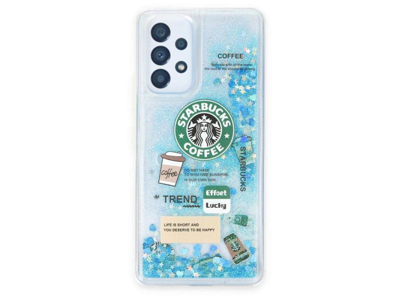 Newface Samsung Galaxy A33 5G Kılıf Starbuck Sulu Silikon - Turkuaz