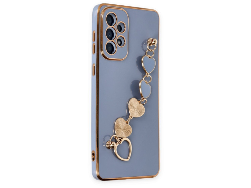 Newface Samsung Galaxy A52 Kılıf Esila Silikon - Gri