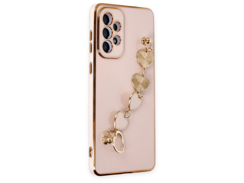 Newface Samsung Galaxy A52 Kılıf Esila Silikon - Pudra