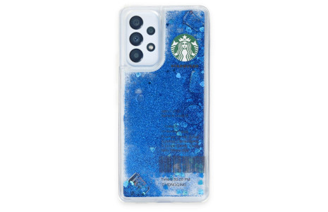 Newface Samsung Galaxy A53 5G Kılıf Starbuck Sulu Silikon - Mavi
