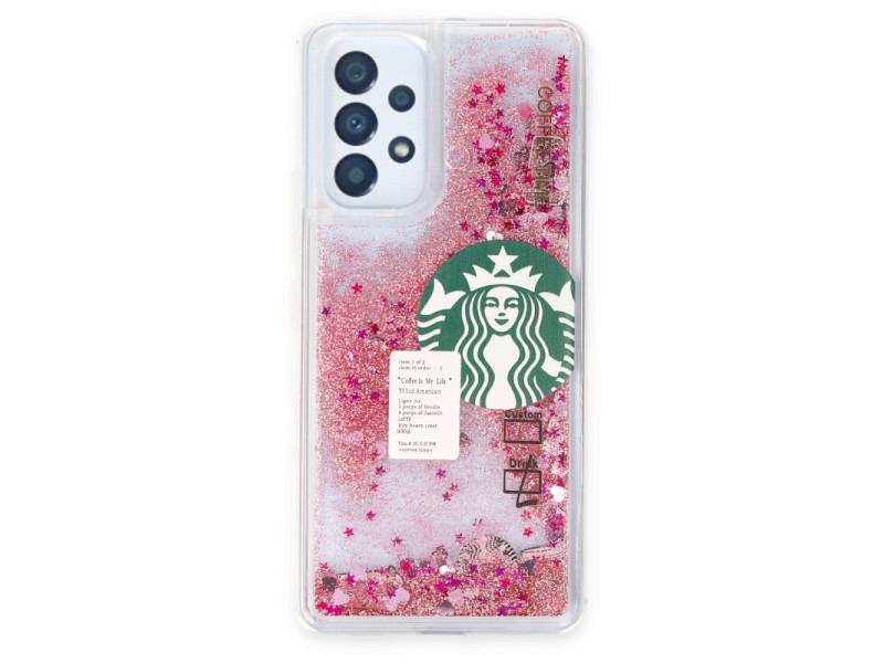 Newface Samsung Galaxy A53 5G Kılıf Starbuck Sulu Silikon - Pembe