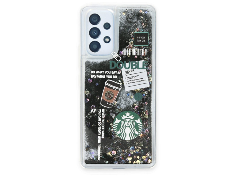 Newface Samsung Galaxy A53 5G Kılıf Starbuck Sulu Silikon - Siyah