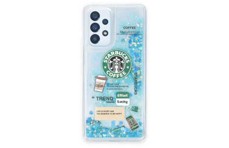 Newface Samsung Galaxy A53 5G Kılıf Starbuck Sulu Silikon - Turkuaz