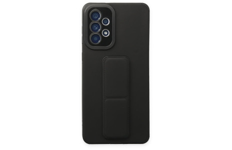 Newface Samsung Galaxy A73 5G Kılıf Mega Standlı Silikon - Siyah