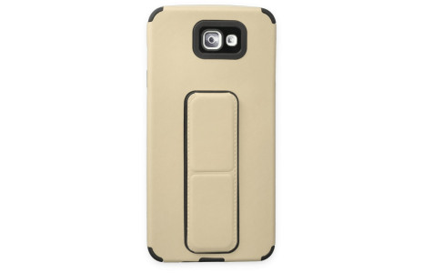 Newface Samsung Galaxy J7 Prime Kılıf Mega Standlı Silikon - Gold