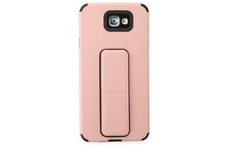 Newface Samsung Galaxy J7 Prime Kılıf Mega Standlı Silikon - Pudra