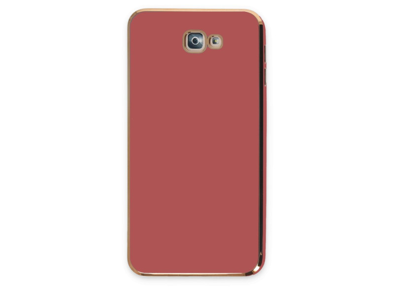 Newface Samsung Galaxy J7 Prime Kılıf Volet Silikon - Kırmızı